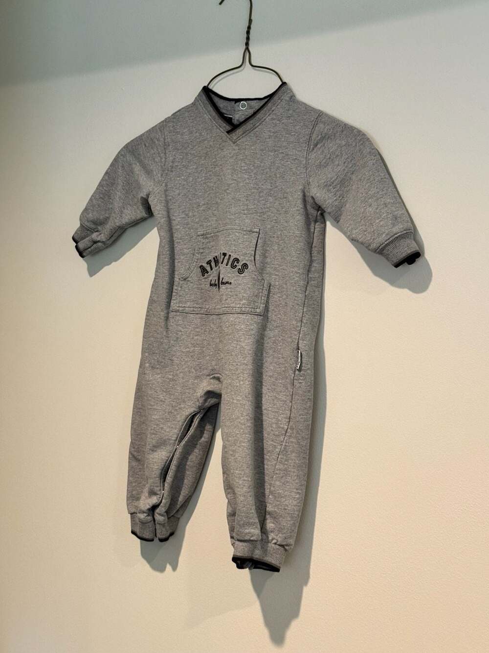 Vintage 90s Baby B.U.M. Equipment Athletics Grey One Piece Jumper
